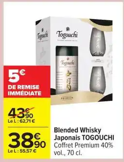Carrefour Blended Whisky Japonais TOGOUCHI offre