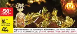 Carrefour Papillotes chocolat Les Authentiques RÉVILLON offre