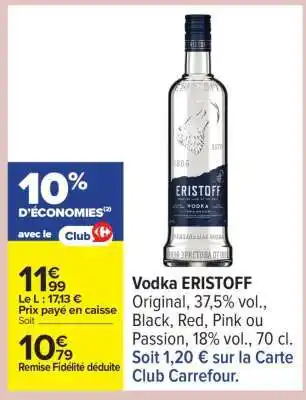 Carrefour Vodka Eristoff offre