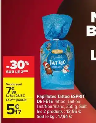 Carrefour Papillotes Tattoo ESPRIT DE FÊTE offre