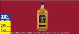 Carrefour BLENDED SCOTCH WHISKY LABEL 5 offre