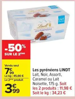Carrefour Les pyrénéens LINDT offre