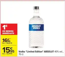 Carrefour Vodka Limited Edition ABSOLUT offre