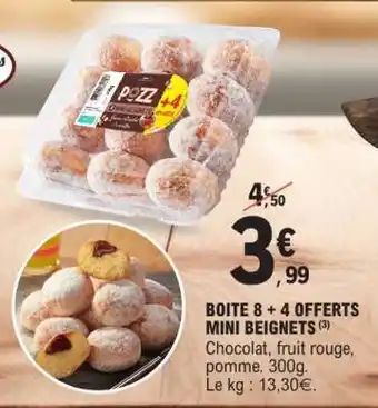 E.Leclerc BOITE 8 + 4 OFFERTS MINI BEIGNETS offre