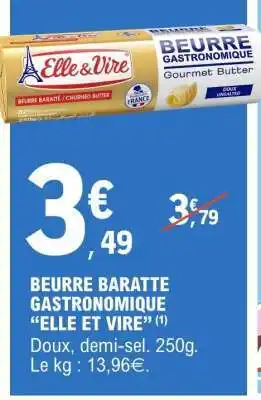 E.Leclerc BEURRE BARATTE GASTRONOMIQUE “ELLE ET VIRE” offre