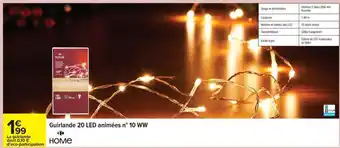 Carrefour Guirlande 20 LED animées n° 10 WW offre