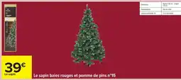 Carrefour Le sapin baies rouges et pomme de pins n°15 offre