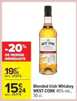 Carrefour Blended Irish Whiskey WEST CORK offre
