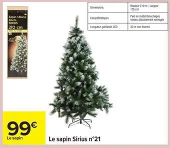 Carrefour Le sapin Sirius n°21 offre