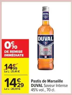 Carrefour Pastis de Marseille DUVAL Saveur Intense offre