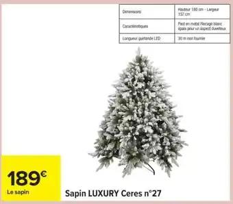 Carrefour Sapin LUXURY Ceres n°27 offre