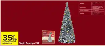 Carrefour Sapin Pop-Up n°31 offre