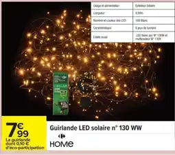 Carrefour Guirlande LED solaire n° 130 WW offre