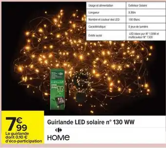 Carrefour Guirlande LED solaire n° 130 WW offre
