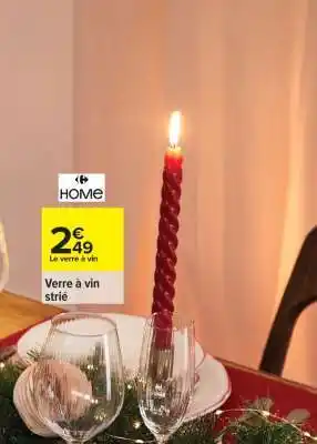 Carrefour Verre à vin strié offre