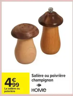 Carrefour Salière ou poivrière champignon offre