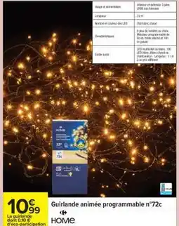 Carrefour Guirlande animée programmable n°72c offre