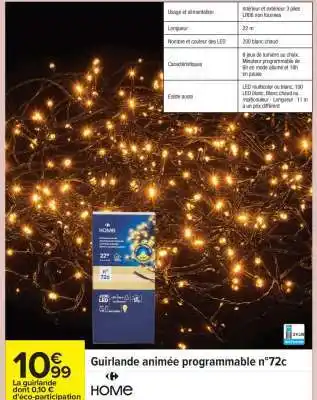 Carrefour Guirlande animée programmable n°72c offre