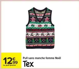 Carrefour Pull sans manche femme Noël offre