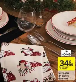 Carrefour Ménagère 24 pièces Gourmet offre