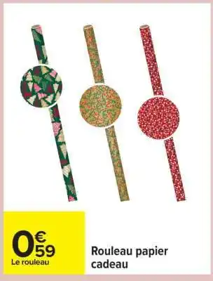 Carrefour Rouleau papier cadeau offre