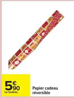Carrefour Papier cadeau réversible offre