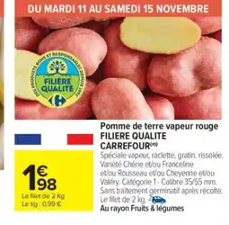 Carrefour Market FILIERE QUALITE CARREFOUR Pomme de terre vapeur rouge offre
