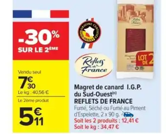Carrefour Market REFLETS DE FRANCE Magret de canard I.G.P. du Sud-Ouest offre