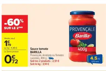 Carrefour Market BARILLA Sauce tomate offre