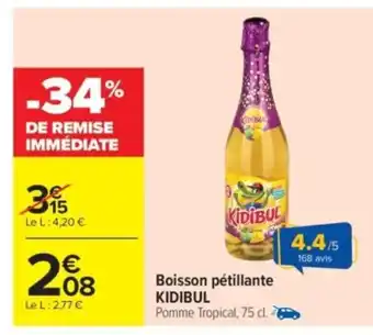 Carrefour Market KIDIBUL Boisson pétillante offre
