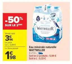 Carrefour Market WATTWILLER Eau minérale naturelle offre