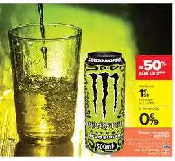 Carrefour Market MONSTER Boisson énergisante offre