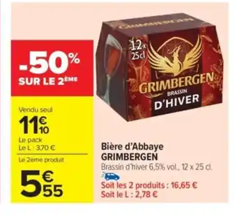 Carrefour Market GRIMBERGEN Bière d'Abbaye offre