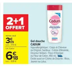 Carrefour Market CADUM Gel douche offre