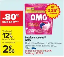 Carrefour Market OMO Lessive capsules offre