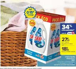 Carrefour Market SKIP Lessive liquide Pack Eco offre