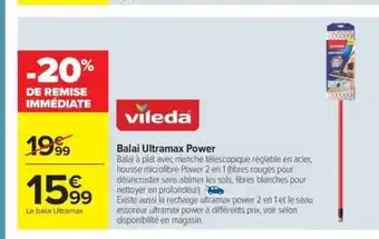 Carrefour Market VILEDA Balai Ultramax Power offre