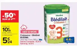 Carrefour Market BLEDINA Croissance + Blédilait offre