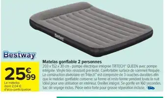 Carrefour Market BESTWAY Matelas gonflable 2 personnes offre