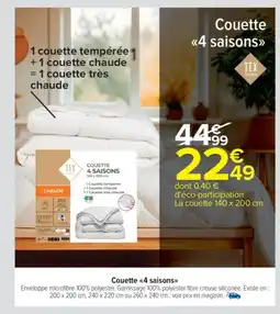 Carrefour Market Couette 4 saisons offre