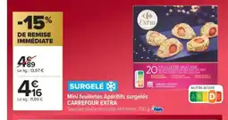 Carrefour Market CARREFOUR EXTRA Mini feuilletés Apéritifs surgelés offre