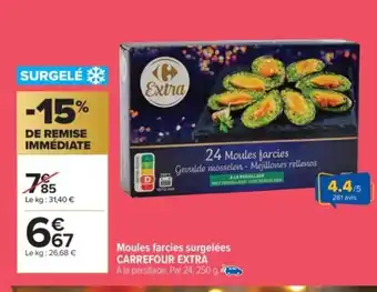 Carrefour Market CARREFOUR EXTRA Moules farcies surgelées offre