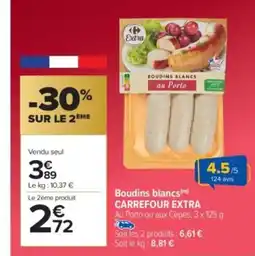 Carrefour Market CARREFOUR EXTRA Boudins blancs offre