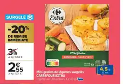 Carrefour Market CARREFOUR EXTRA Mini gratins de légumes surgelés offre