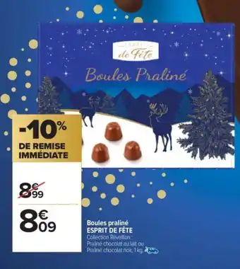 Carrefour Market ESPRIT DE FÊTE Boules praliné offre