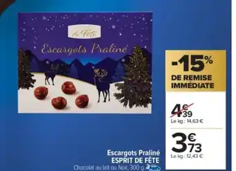 Carrefour Market ESPRIT DE FÊTE Escargots Praliné offre