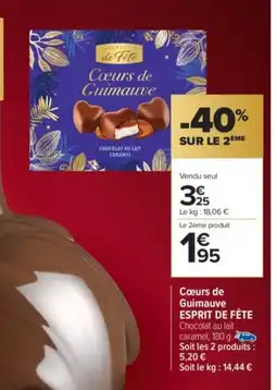 Carrefour Market ESPRIT DE FÊTE Cœurs de Guimauve offre