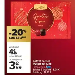 Carrefour Market ESPRIT DE FÊTE Coffret cerises offre