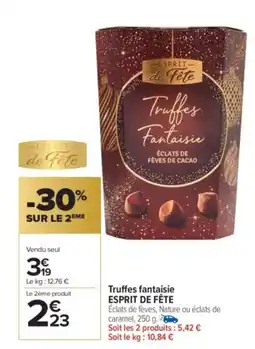 Carrefour Market ESPRIT DE FÊTE Truffes fantaisie offre