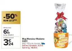 Carrefour Market FIZZY Mug Monsieur Madame offre